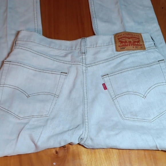 Levi's 505 tan jeans size 32 30 - Picture 4 of 11